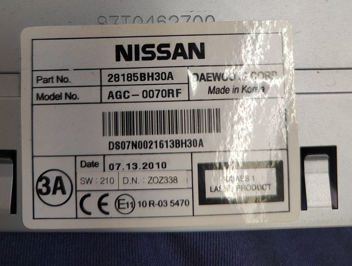 Nissan Daewoo radio label